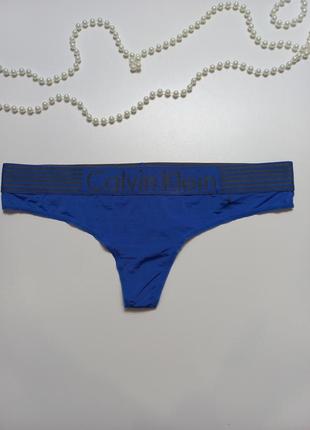 Трусики calvin klein стринги с брендированной резинкой размер m   💝