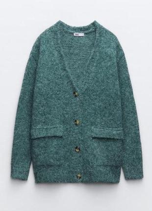 Кардиган жіночий зелений zara new