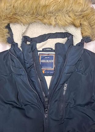 Дуже тепла чоловіча куртка на меху водонепроникна розмір s бренд soulcal and co