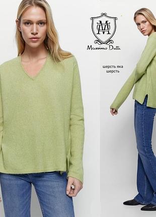 Massimo dutti вовняний джемпер кольору фісташки.
