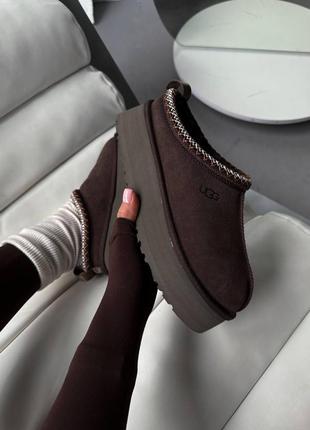 Женские угги 
ugg tazz platform brown (chocolate 🍫)
