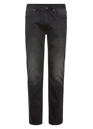 Чоловічі чорні однотонні джинси slim fit