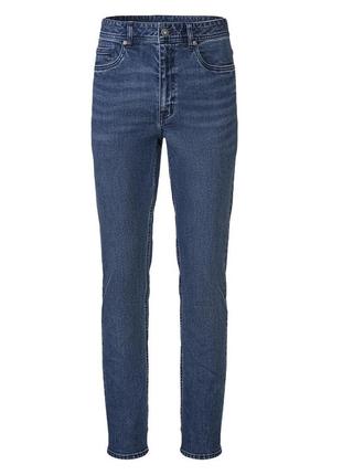 Чоловічі однотонні сині джинси slim fit