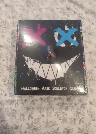 Набор перчаток со скелетом led purge mask