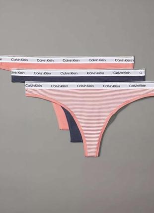 Трусики стринги calvin klein 3шт
