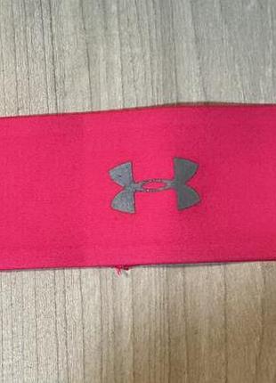 Повязка на голову для фітнесу ярко-рожева under armour