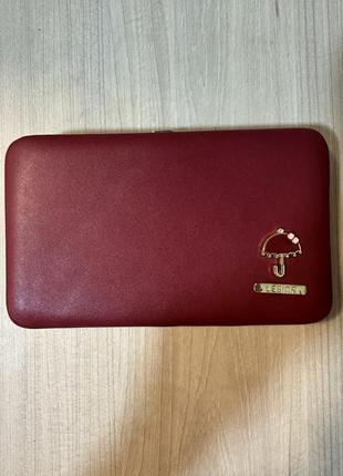 Кошелек портмоне женский бордового цвета