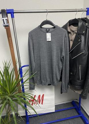 Шерстяной свитер h&m джемпер