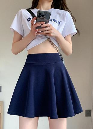 Синяя мини-юбка