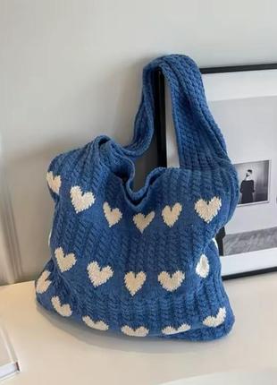 Стильная вязаная сумка борба