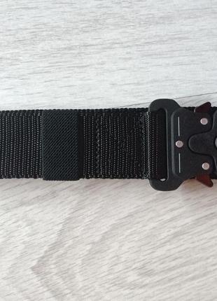 Ремень тактический военный тканевый  124 см черный
