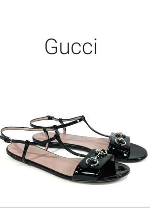 Кожаные женские босоножки gucci оригинал