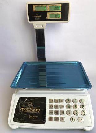 Весы с счетчиком цены crownberg cb-5008 до 50 кг. лучшая цена!