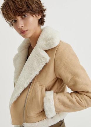 Женская дубленка pull & bear