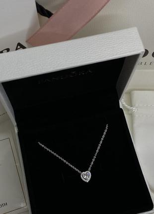 Серебряная цепочка сердце «щипыре чувства» из упаковки