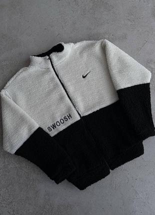 Чоловічий світшот nike на зиму у біло-чорному кольорі premium якості на кожен день