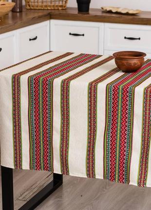Скатерть под домотканное полотно, мустанг3 фото
