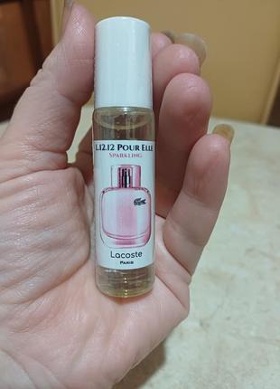 Масляный парфюм lacoste eau de l.12.12 pour elle sparkling 10 мл франция
