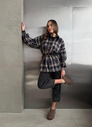 Рубашка женская оверсайз в клетку