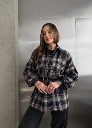 Рубашка женская оверсайз в клетку