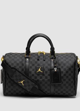 Чоловіча спортивна сумка air jordan monogram duffle bag grey, сумка для подорожей