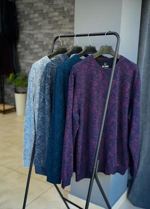 Мужской джемпер больших размеров 6х-9х бордового цвета