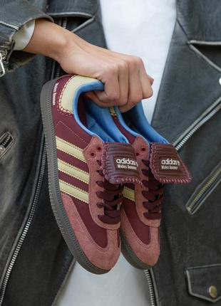 Женские кроссовки adidas samba nylon wales bonner fox brown 36-37-38-39-40