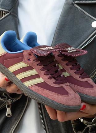 Женские кроссовки adidas samba nylon products bonner fox brown 36-37-38-39-405 фото