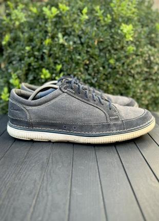 Clarks кроссовки 45 размер серые туфли кеды мокасины