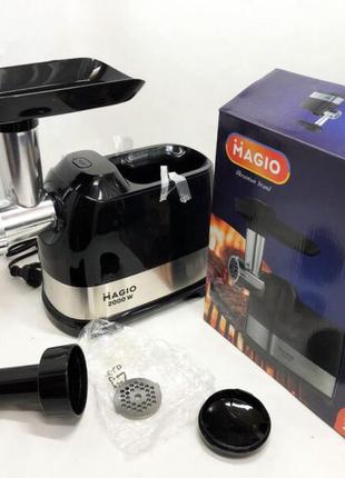 Мясорубка magio mg-267 2000 вт, мясорубка для дома, мясорубка для овощей, электромясорубка
