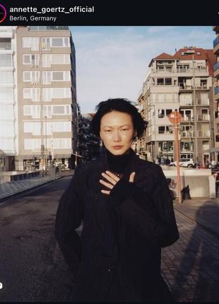 Annette görtz дизайнерський шерстяний светр, гольф - водолазка cit з рукавичкою
