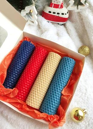 Комплект ароматних свічок. натуральна свічка з вощини.