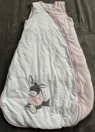Спальник дитячий спальний мішок утеплений ослик