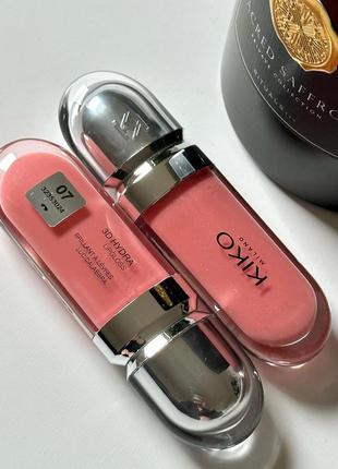 Блиск kiko milano 07, блиск кіко 07, блиск для губ 3d hydra lipgloss kiko milano 07