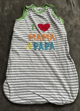 Спальник дитячий спальний мішок утеплений 70 см