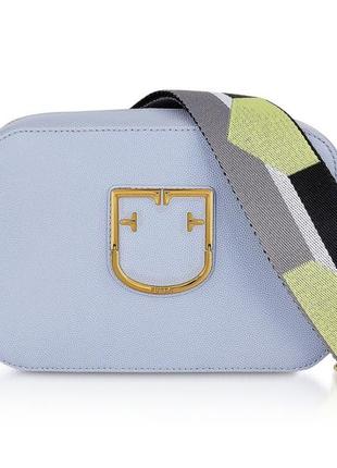 Furla кожаная сумка furla brava mini crossbody bag giacinto blue