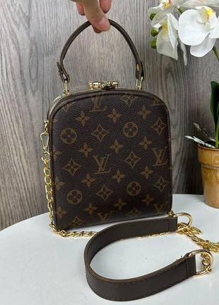 Женская мини сумочка каркасная с замком рептилия (1309)