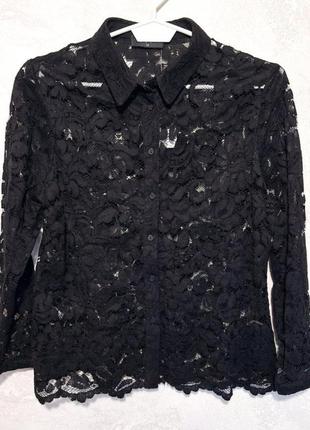 Эффектная гипюровая рубашка
