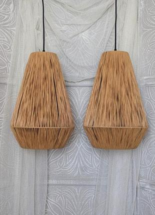 Сітильники з рафії ручної роботи