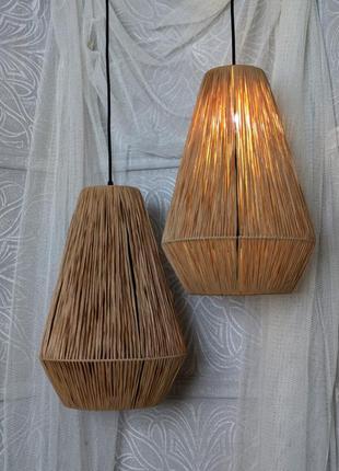 Сітильники з рафії ручної роботи