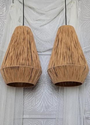 Сітильники з рафії ручної роботи