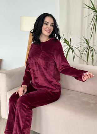 Махровий костюм з декоративними кишенями2 фото