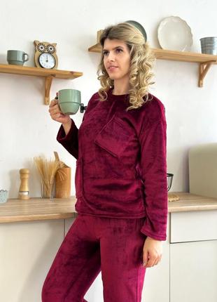 Махровий костюм з декоративними кишенями8 фото