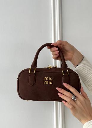 Женская сумка miu miu замша3 фото