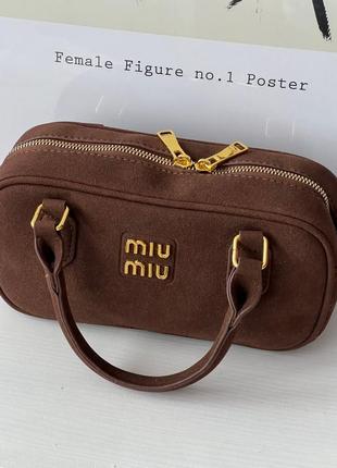 Женская сумка miu miu замша5 фото