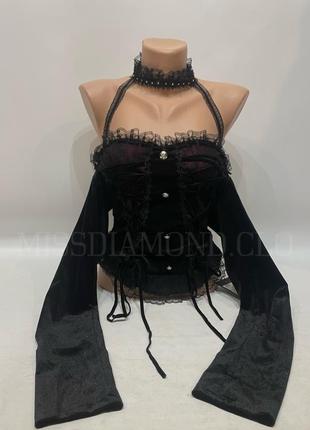 Готическая блуза винтажный стиль