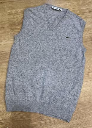 Брендовая шерстяная жилетка lacoste