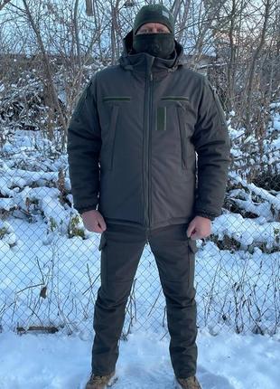 Костюм куртка + брюки зимнее масло soft shell.