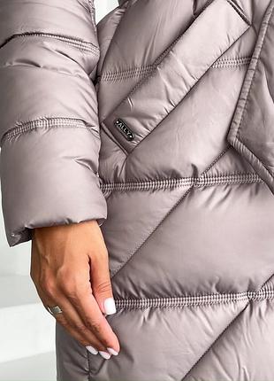 Стильный пуховик, зимнее пальто, куртка8 фото