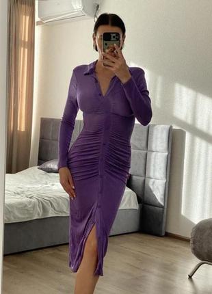 Медное платье missguided l фиолетовое длинное платье мышки
